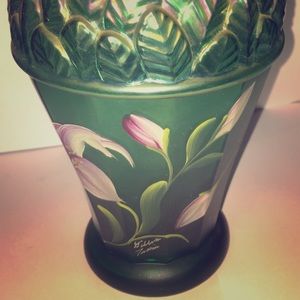 Hand painted Fenton vace